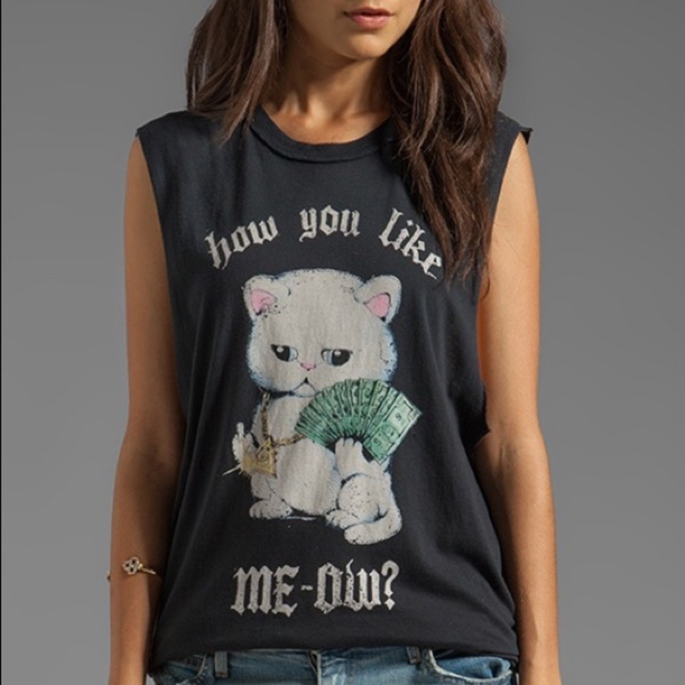 UNIF how you like me meow tank / muscle tee